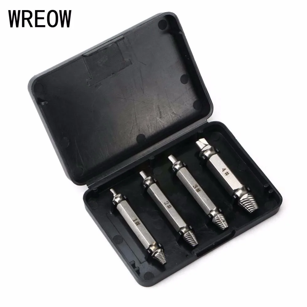 4pcs Double Side Screw Extractor Drill Bits Screw Extractor Tool Kit Set Stud Guide Remover Woodworking Tool
4pcs Double Side Screw Extractor Drill Bits Screw Extractor Tool Kit Set Stud Guide Remover Woodworking Tool