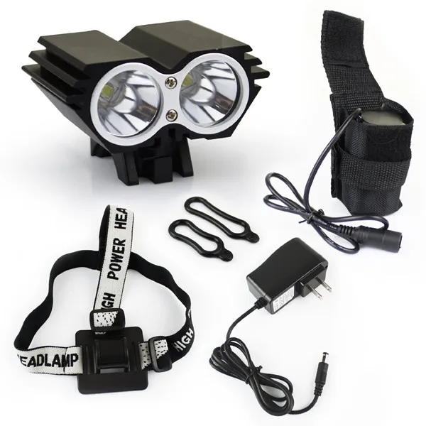 Фото 3000 Lumens 2 in 1 Headlight XM-L T6 LED Bicycle Light Bike Lamp + Battery Pack & Charger | Спорт и развлечения