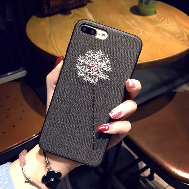 Soft 3D embroidery flower Plants Phone Case For iphone 7 plus Case For iphone X XS 6 7 8 plus Back Cover Cases
Soft 3D embroidery flower Plants Phone Case For iphone 7 plus Case For iphone X XS 6 7 8 plus Back Cover Cases