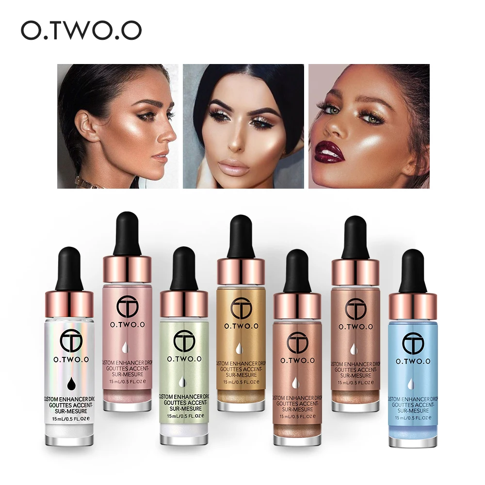 

O.TWO.O Liquid Highlighter Make Up Highlighter Cream Concealer Shimmer Face Glow Ultra-concentrated illuminating bronzing drops