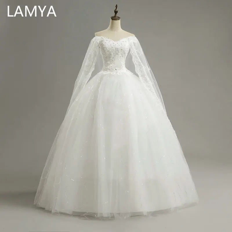 LAMYA Princess Customized Wedding Dresses 2019 Lace Vintage Bridal Gowns Cheap Off The Shoulder Wed Dress vestidos de noiva
LAMYA Princess Customized Wedding Dresses 2019 Lace Vintage Bridal Gowns Cheap Off The Shoulder Wed Dress vestidos de noiva