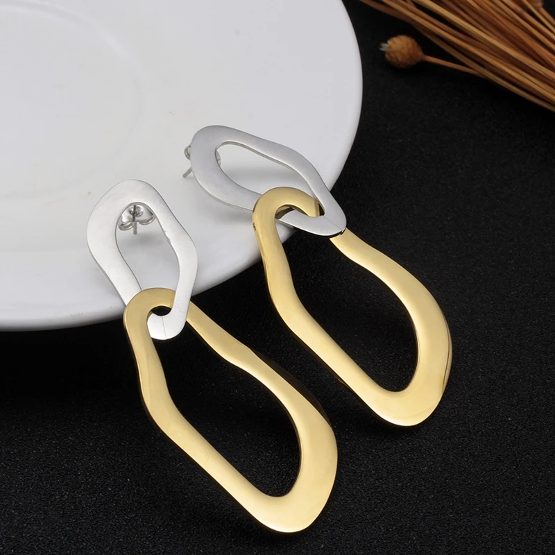Luxury Irregular Geometric Dangles Earrings Women Girls Jewelry Gift Soft Smooth Stainless Casual Drop Earrings oorbellen
Luxury Irregular Geometric Dangles Earrings Women Girls Jewelry Gift Soft Smooth Stainless Casual Drop Earrings oorbellen