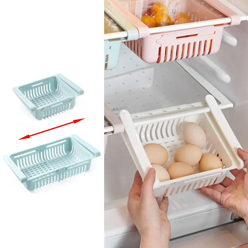Extensile Storage Basket Refrigerator Drawer Type Food Storage Box Plastic Storage Basket Convenient Kitchen Storage Box EGG063
Extensile Storage Basket Refrigerator Drawer Type Food Storage Box Plastic Storage Basket Convenient Kitchen Storage Box EGG063