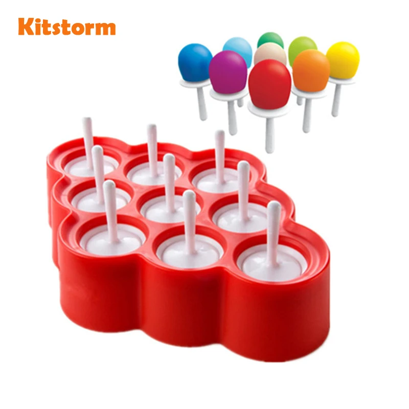 New Silicone Mini Ice Pops Mold Ice Cream Ball Lolly Maker Popsicle Molds With 9 Stickers
New Silicone Mini Ice Pops Mold Ice Cream Ball Lolly Maker Popsicle Molds With 9 Stickers