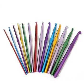 Hot Selling 14 pcs Different Size Multicolor Aluminum Crochet Hooks Knitting Needles 2-10mm Craft Yarn Tool set
Hot Selling 14 pcs Different Size Multicolor Aluminum Crochet Hooks Knitting Needles 2-10mm Craft Yarn Tool set
