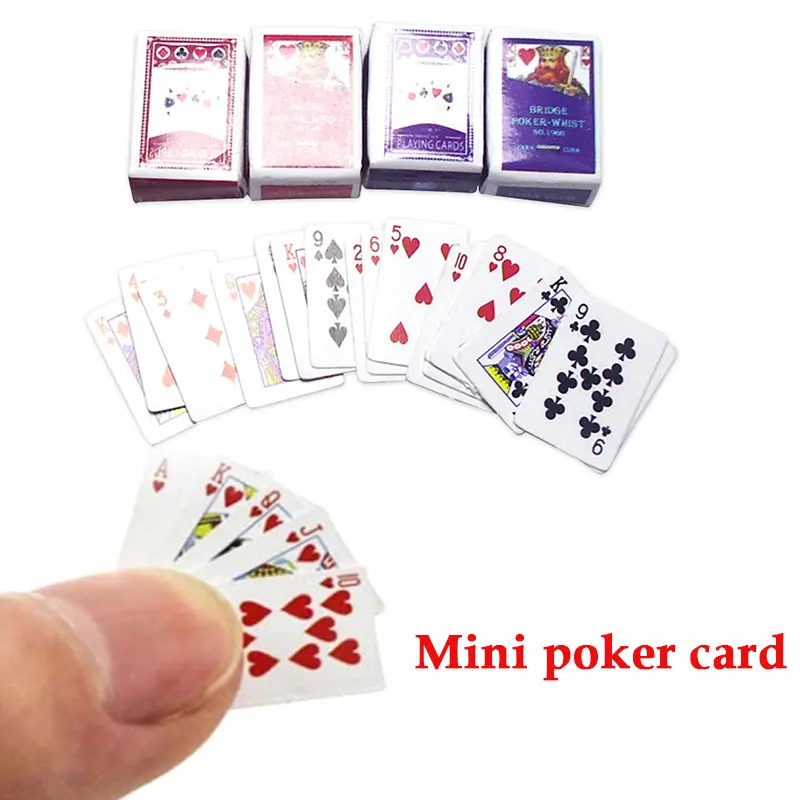 1 Set 1:12 Cute Miniature Dollhouse Cute Mini Poker Playing Cards Style Random Mini Cute Poker Doll Accessories
1 Set 1:12 Cute Miniature Dollhouse Cute Mini Poker Playing Cards Style Random Mini Cute Poker Doll Accessories