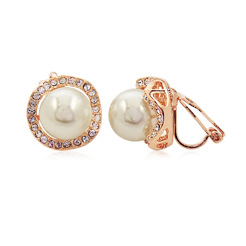 Ociki Rose Gold Color CZ Simulated Pearl Earrings Clip For Women Fashion Jewelry Crystal Earrings Silver Color Wholesale Gift
Ociki Rose Gold Color CZ Simulated Pearl Earrings Clip For Women Fashion Jewelry Crystal Earrings Silver Color Wholesale Gift