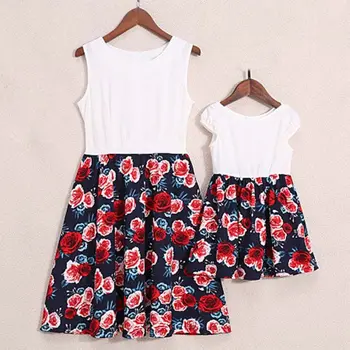 2019 Family Matching Mother And Daughter Sleeveless Floral Printed Patchwork Tunic Dress Cotton Sundress
2019 Family Matching Mother And Daughter Sleeveless Floral Printed Patchwork Tunic Dress Cotton Sundress