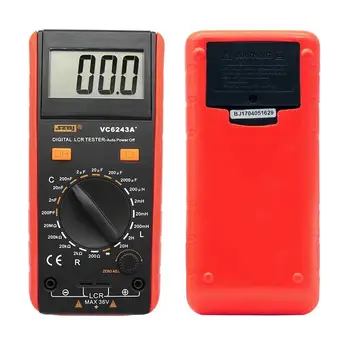 VC6243A Digital LCD Meter Inductance Capacitance Resistance Tester Multimeter Crocodile Clip Measuring Tool with Bag BM4070
VC6243A Digital LCD Meter Inductance Capacitance Resistance Tester Multimeter Crocodile Clip Measuring Tool with Bag BM4070