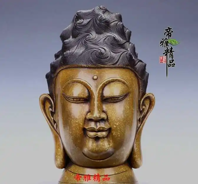 Tibet Buddhism Bronze Copper Gild Temple Tathagata Sakyamuni Buddha Head Statue
Tibet Buddhism Bronze Copper Gild Temple Tathagata Sakyamuni Buddha Head Statue