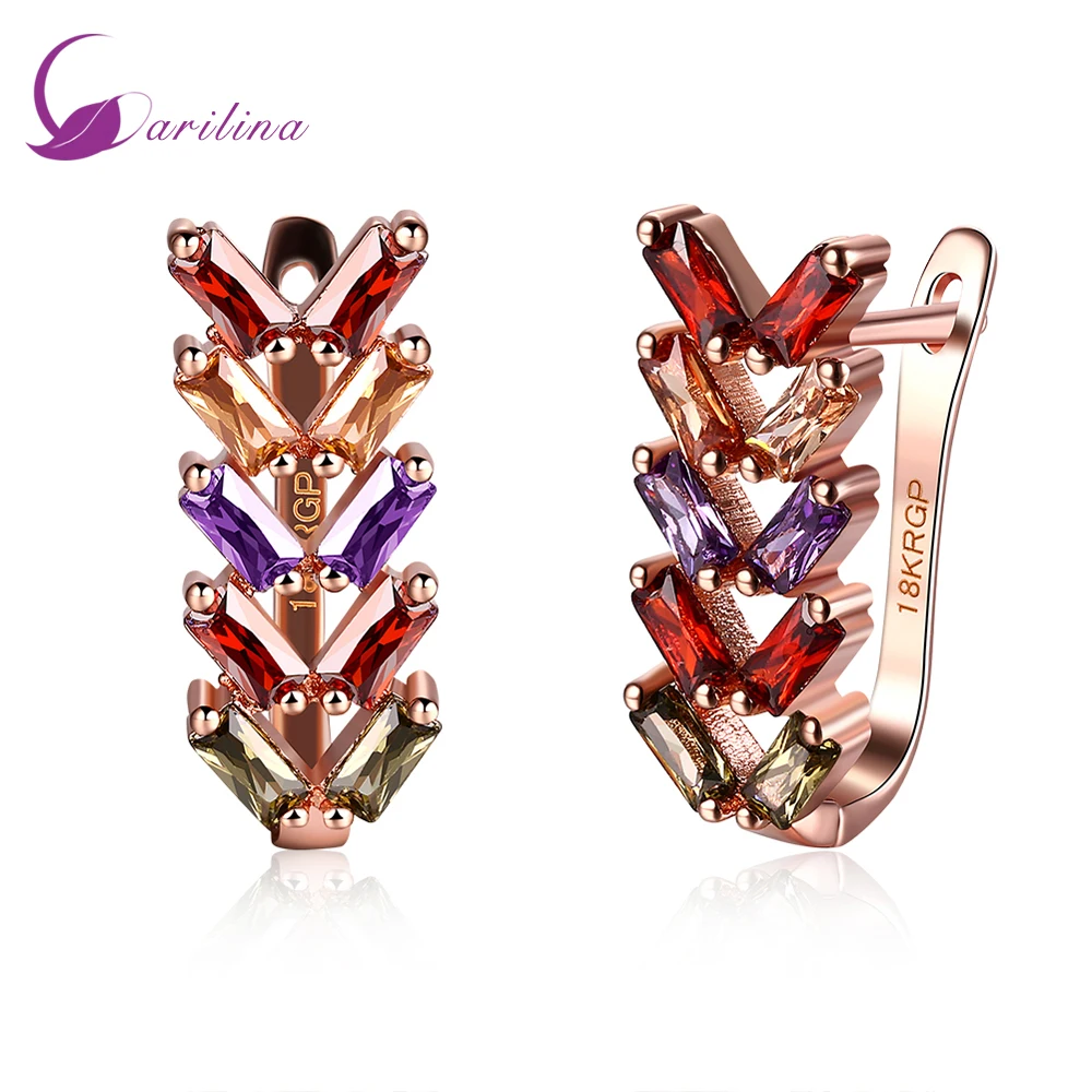 Pretty Jewelry Multicolor Topaz 18K stamp Rose Gold Plated Fashion jewelry Stud earrings for womens E2016
Pretty Jewelry Multicolor Topaz 18K stamp Rose Gold Plated Fashion jewelry Stud earrings for womens E2016