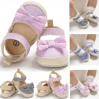 2019 0-18M Children Summer Shoes Newborn Infant Baby Girl Boy Soft Crib Shoes Infants Anti-slip Sneaker Striped Bow Prewalker
2019 0-18M Children Summer Shoes Newborn Infant Baby Girl Boy Soft Crib Shoes Infants Anti-slip Sneaker Striped Bow Prewalker