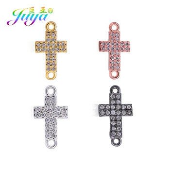Juya DIY Religious Christian Jewelry Making Accessories Micro Pave Zircon Gold/Rose Gold Jesus Cross Charms Connectors
Juya DIY Religious Christian Jewelry Making Accessories Micro Pave Zircon Gold/Rose Gold Jesus Cross Charms Connectors