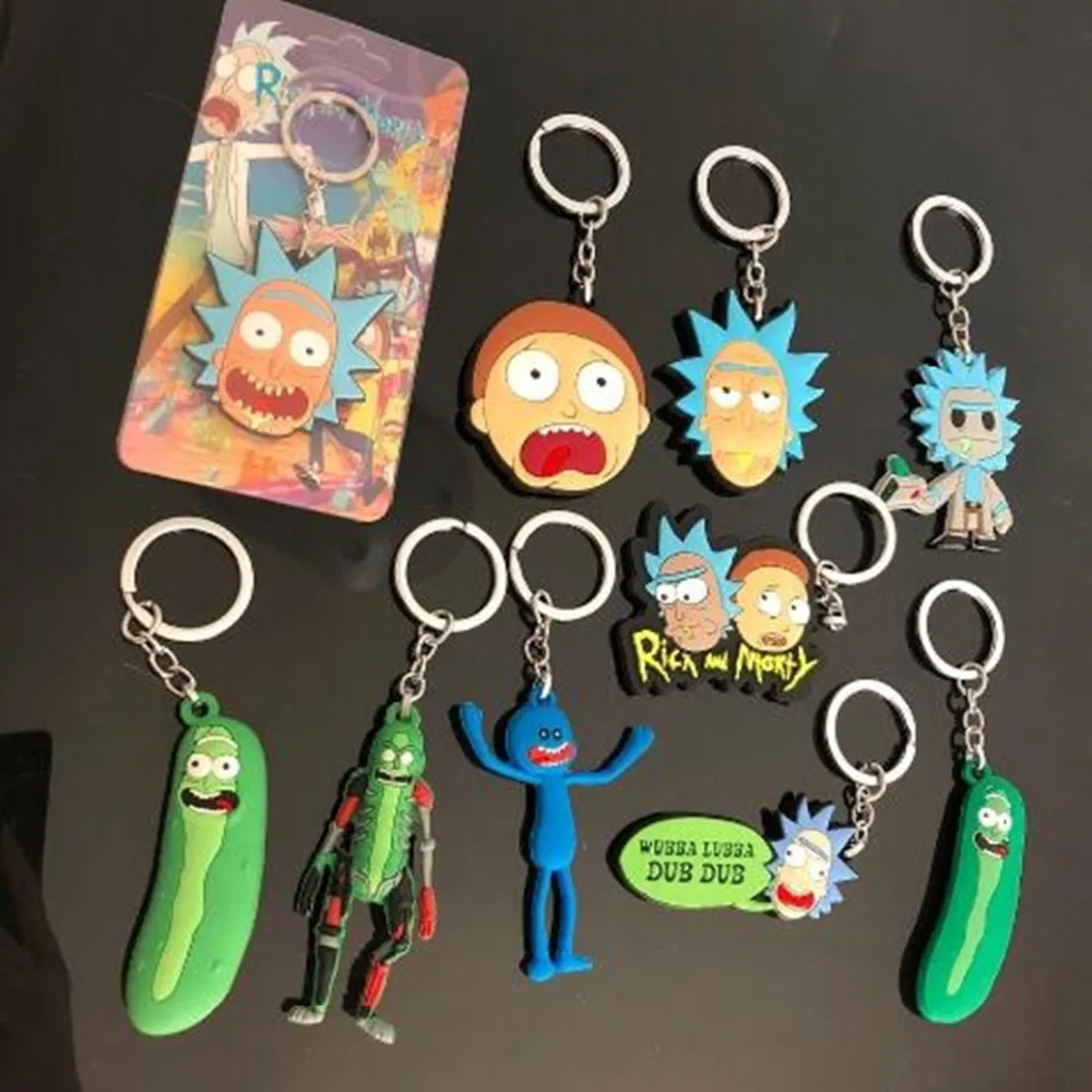 Rick and Morty logo cosplay PVC keychains Anime PVC pendant key chain blue Rick Sanchez Morty anime Llavero Chaveiro 2018
Rick and Morty logo cosplay PVC keychains Anime PVC pendant key chain blue Rick Sanchez Morty anime Llavero Chaveiro 2018