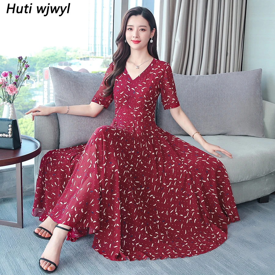 2019 Print Chiffon Beach Midi Dresses Summer Vintage 4XL Plus Size Boho Red Maxi Sundress Elegant Women Bodycon Party Vestidos
2019 Print Chiffon Beach Midi Dresses Summer Vintage 4XL Plus Size Boho Red Maxi Sundress Elegant Women Bodycon Party Vestidos