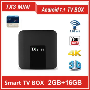 TX3 mini Smart TV BOX Android 7.1 2GB 16GB Amlogic S905W Quad Core Suppot H.265 4K WiFi Android TV box set top box
TX3 mini Smart TV BOX Android 7.1 2GB 16GB Amlogic S905W Quad Core Suppot H.265 4K WiFi Android TV box set top box