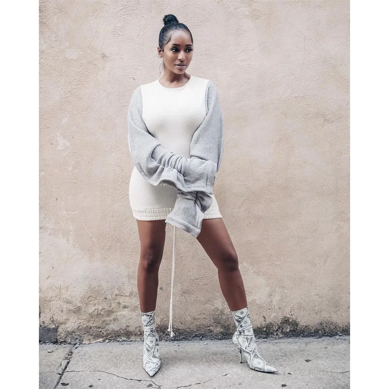 Autumn Winter Velvet Full Puff Sleeve Dress Women O Neck Casual Elastic Waist Lace Up Warm Sweater Tshirt Mini Drawstring Dress
Autumn Winter Velvet Full Puff Sleeve Dress Women O Neck Casual Elastic Waist Lace Up Warm Sweater Tshirt Mini Drawstring Dress