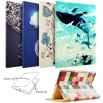 Case For iPad Air Air2 For New 9.7 inch ZVRUA Painting Series with Auto Wake Up/Sleep