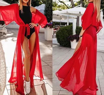 Women Summer Chiffon See-Through Bikini Cover Up Swimwear Mesh Solid Bathing Suit Beach Dress Long Maxi Sarong
Women Summer Chiffon See-Through Bikini Cover Up Swimwear Mesh Solid Bathing Suit Beach Dress Long Maxi Sarong
