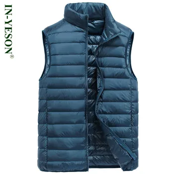 Stand Collar Men's Ultra Light Down Coats Brand IN-YESON Solid Casual White Duck Down Vest High Quality Men's Outerwear Vest
Stand Collar Men's Ultra Light Down Coats Brand IN-YESON Solid Casual White Duck Down Vest High Quality Men's Outerwear Vest