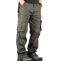 Men's Cargo Pants Mens Casual Multi Pockets Military Large size 44 Tactical Pants Men Outwear Army Straight slacks Long Trousers image