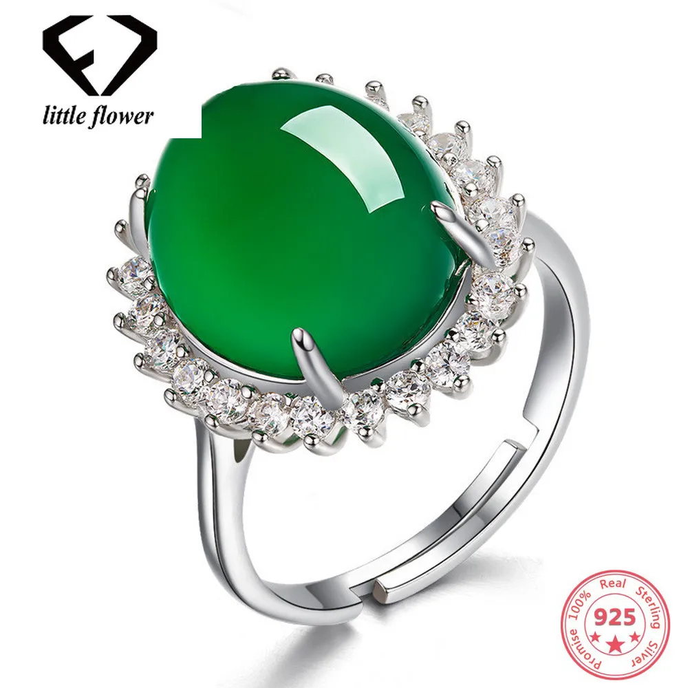 Silver S925 Emerald Jade Rings Green Chalcedony Gemstone jewelry Turquoise Oval Women Jade silver 925 jewelry bizuteria rings
Silver S925 Emerald Jade Rings Green Chalcedony Gemstone jewelry Turquoise Oval Women Jade silver 925 jewelry bizuteria rings