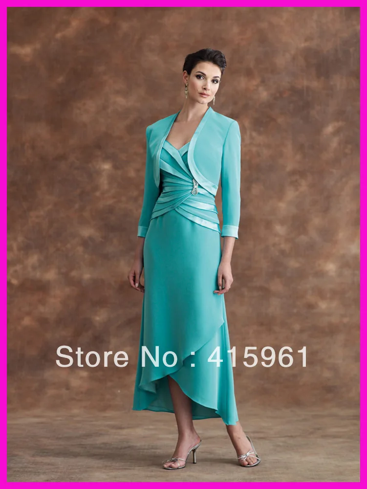 Popular Custom Made Mother of the Bride Dresses With Three Quater Sleeves Jacket M560
Popular Custom Made Mother of the Bride Dresses With Three Quater Sleeves Jacket M560