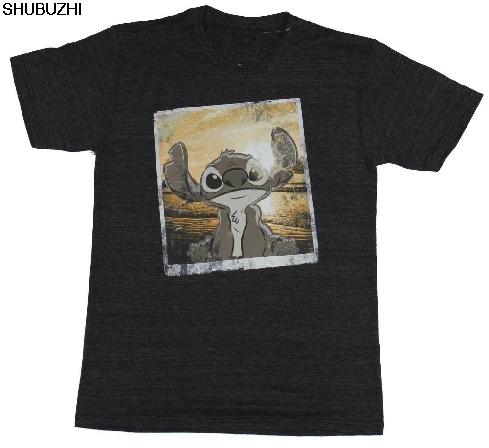 Lilo and Stitch Mens T-Shirt - Stich Smiling Distressed Sunset Photo Image sbz115
Lilo and Stitch Mens T-Shirt - Stich Smiling Distressed Sunset Photo Image sbz115