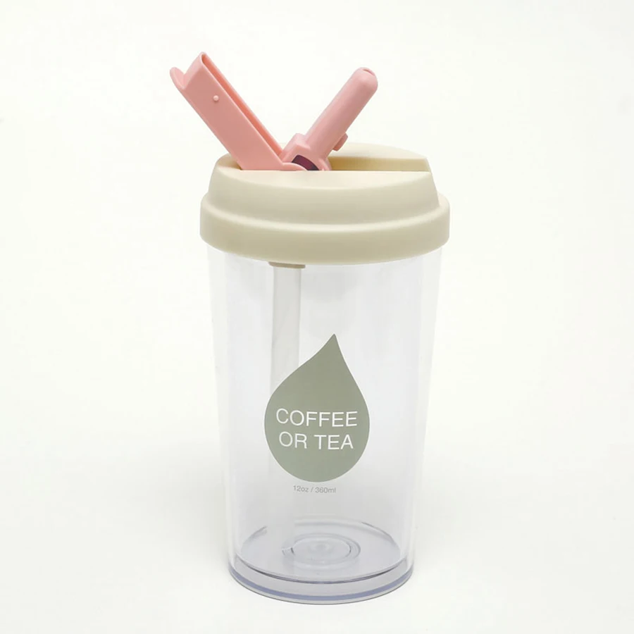 My Water Bottle Women Plastic Bottles Coffee Creative Wide Mouth Sport Lid Drink Suction Clear Glass Bottles5 | Дом и сад