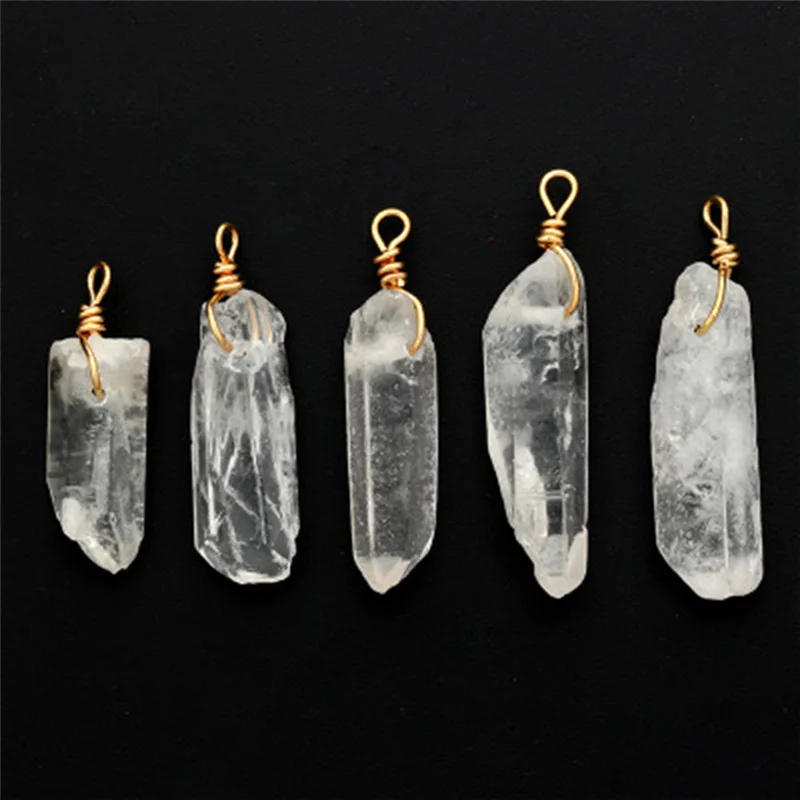 Natural Stone White Clear Quartz Pendants Statement Crystal Necklace Rhinestone CZ Irregular Charms for Jewelry Making
Natural Stone White Clear Quartz Pendants Statement Crystal Necklace Rhinestone CZ Irregular Charms for Jewelry Making