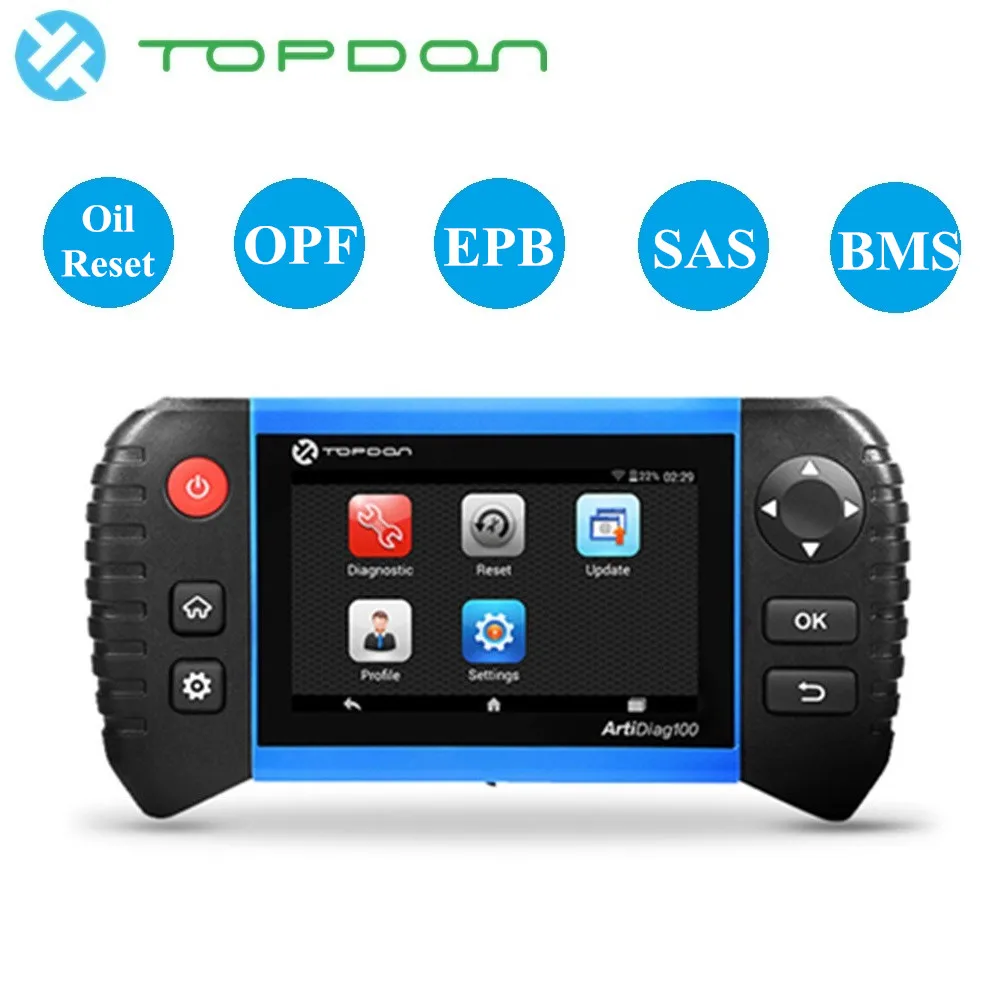 TOPDON ArtiDiag 100 Auto Diagnostic Tool Automotive EPB RESET BMS SAS OIL DPF OBDII OBD 2 Scanner All system Engine Analyzer
TOPDON ArtiDiag 100 Auto Diagnostic Tool Automotive EPB RESET BMS SAS OIL DPF OBDII OBD 2 Scanner All system Engine Analyzer