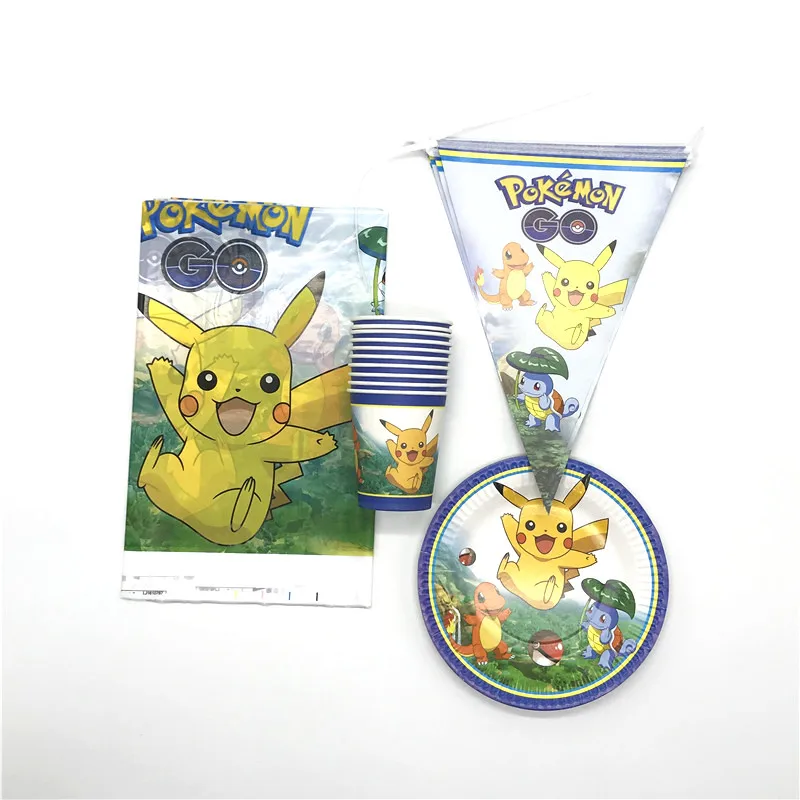 61Pcs Pokemon Go Theme 20Plates+20Cups+20Flag+1Tablecloth Child Happy Birthday Party Supply 20People Party Tableware Set Provide
61Pcs Pokemon Go Theme 20Plates+20Cups+20Flag+1Tablecloth Child Happy Birthday Party Supply 20People Party Tableware Set Provide