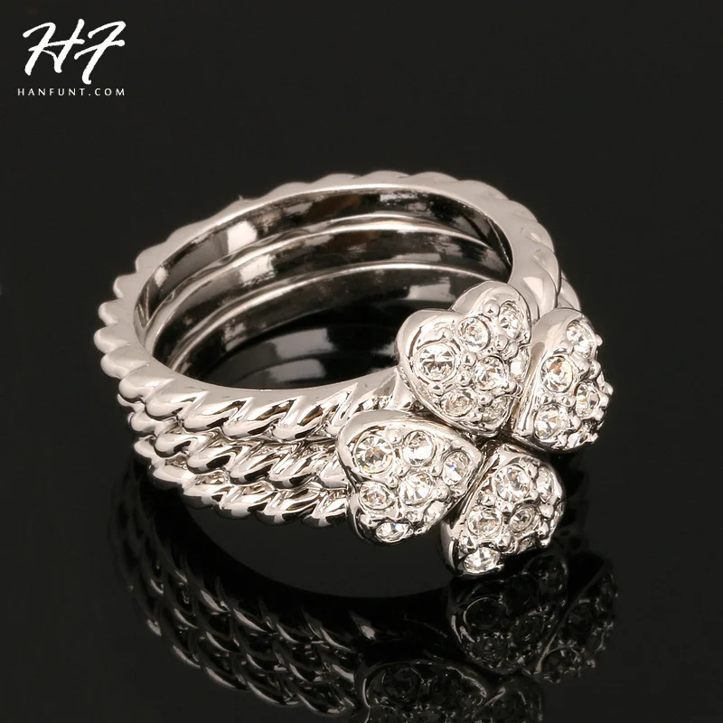 R023 Elegant Four Leaf Clover Silver Color Wedding Ring Made with Genuine Austrian Crystals Full Sizes HotSale
R023 Elegant Four Leaf Clover Silver Color Wedding Ring Made with Genuine Austrian Crystals Full Sizes HotSale