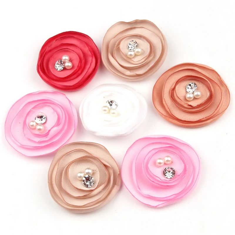 6Pcs/Lot Pearls Rhinestone Hair Flowers For Newborn Headband Satin Chiffon Flowers Baby Head Wear Girls DIY Hair Accessories
6Pcs/Lot Pearls Rhinestone Hair Flowers For Newborn Headband Satin Chiffon Flowers Baby Head Wear Girls DIY Hair Accessories
