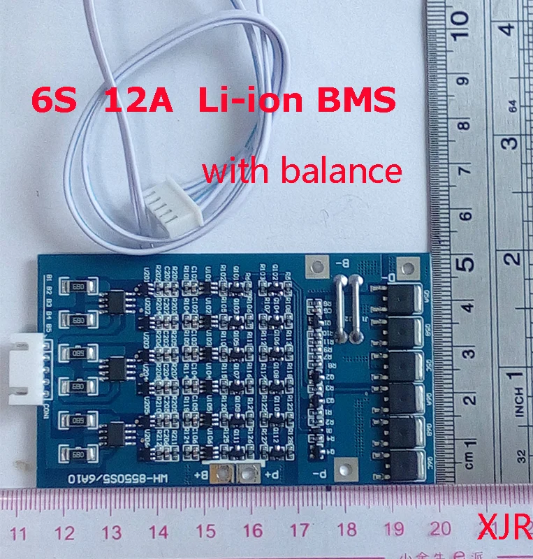 6S 12A 25.2V lipo lithium Polymer BMS/PCM/PCB battery protection circuit board for 6 Packs 18650 Li-ion Battery Cell w/ Balance
6S 12A 25.2V lipo lithium Polymer BMS/PCM/PCB battery protection circuit board for 6 Packs 18650 Li-ion Battery Cell w/ Balance
