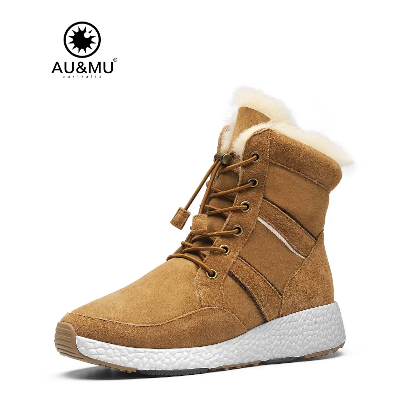 2018 AUMU Australia Lace Up Suede Winter Snow Boot NY096