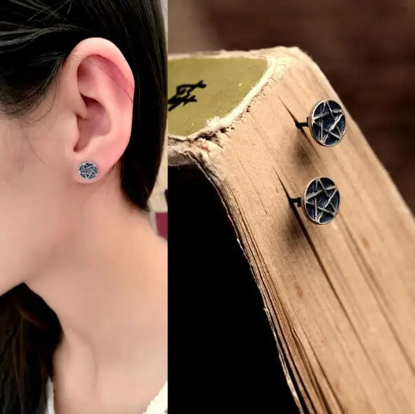 New Gun Black Men's Earring Retro High Quality Genuine 925 Sterling Silver Earrings Stud Earrings Womens Jewelry Best Gift
New Gun Black Men's Earring Retro High Quality Genuine 925 Sterling Silver Earrings Stud Earrings Womens Jewelry Best Gift