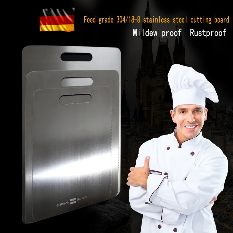 Kitchen Chopping Block Stainless Steel 18-8 Anti Bacterium Chopping Board Rectangle Cutting Board Food Board Panel Blocks
Kitchen Chopping Block Stainless Steel 18-8 Anti Bacterium Chopping Board Rectangle Cutting Board Food Board Panel Blocks