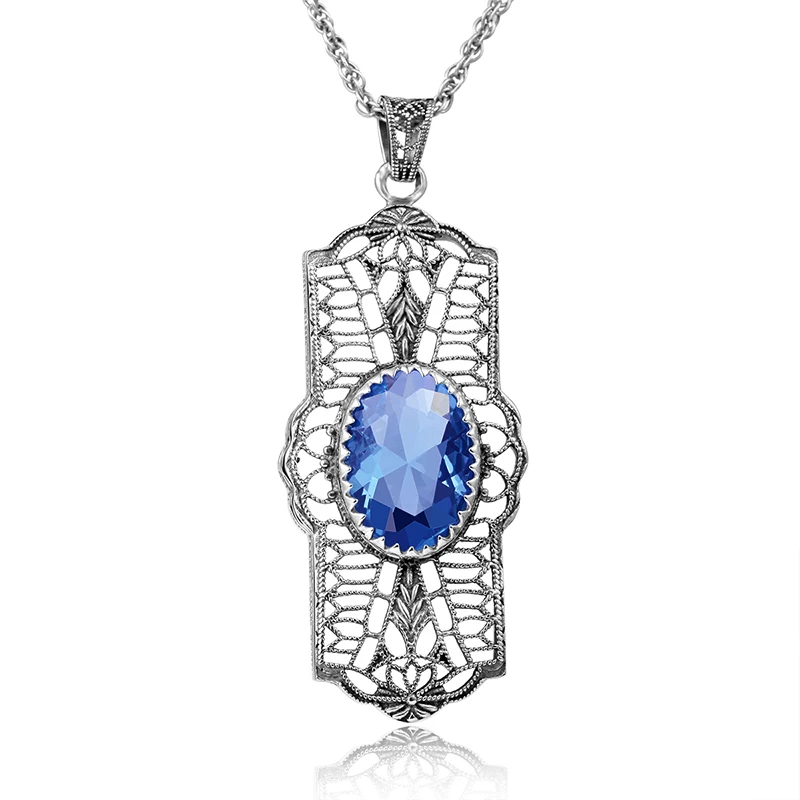 Vintage Women Necklace Pendant Palace Hollow 925 Silver Flower Semi Precious Stone Pendant Wedding Party Fine Jewelry Trendy
Vintage Women Necklace Pendant Palace Hollow 925 Silver Flower Semi Precious Stone Pendant Wedding Party Fine Jewelry Trendy