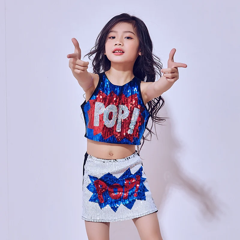 Dance clothes female children jazz dance costumes hip-hop set loose Korean version of the sequins girls cheerleading sleeveless
Dance clothes female children jazz dance costumes hip-hop set loose Korean version of the sequins girls cheerleading sleeveless