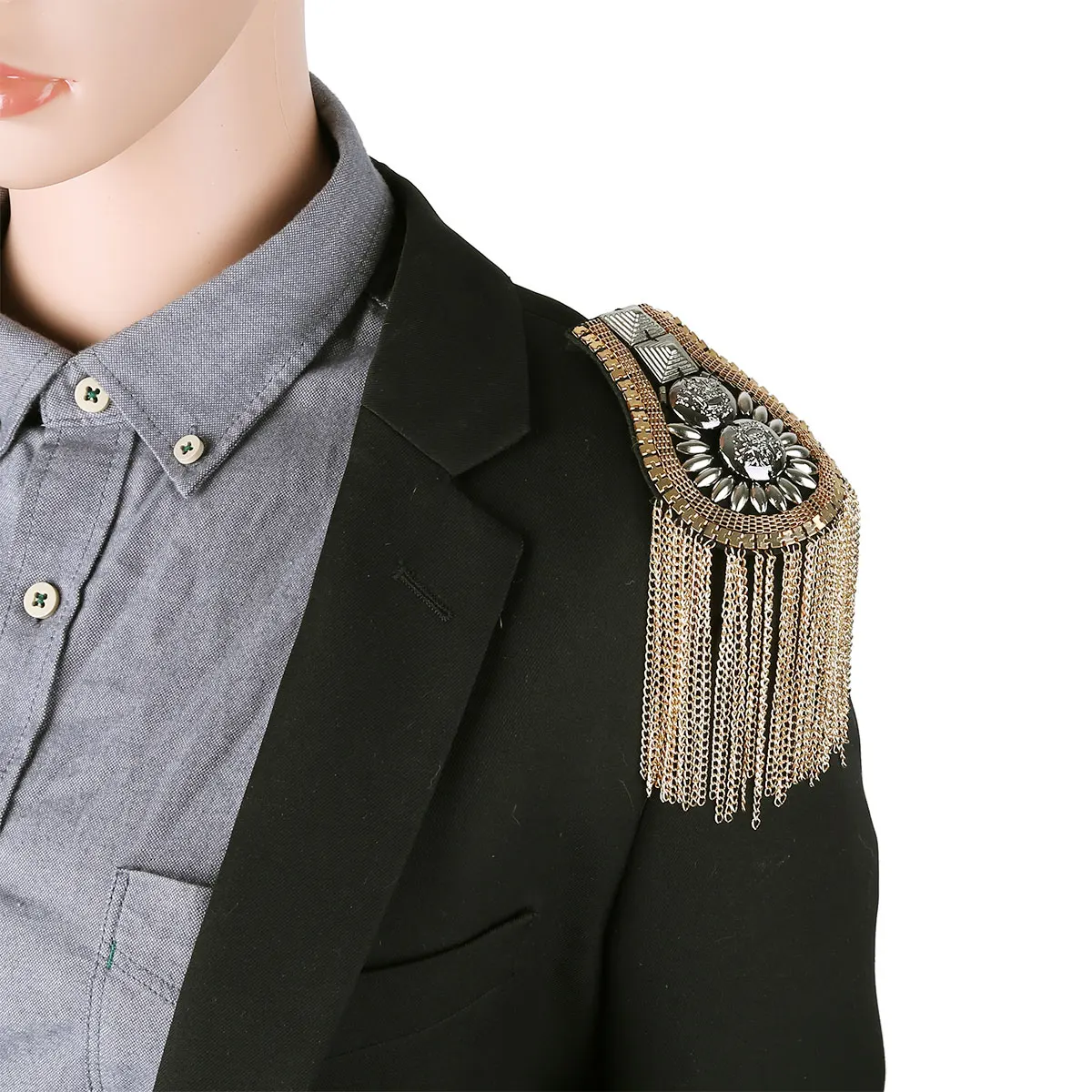 2Pcs Shoulder Epaulette Vintage Epaulettes Epaulet Handmade Tassel Chain Epaulet Shoulder Boards Badge Brooch Suit Accessories
2Pcs Shoulder Epaulette Vintage Epaulettes Epaulet Handmade Tassel Chain Epaulet Shoulder Boards Badge Brooch Suit Accessories