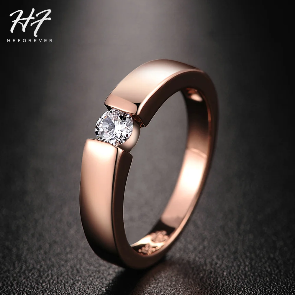 Rose Gold Color CZ Crystal High Polish Wedding Band Ring for Man and Woman R400 Xmas Fashion Jewelry
Rose Gold Color CZ Crystal High Polish Wedding Band Ring for Man and Woman R400 Xmas Fashion Jewelry