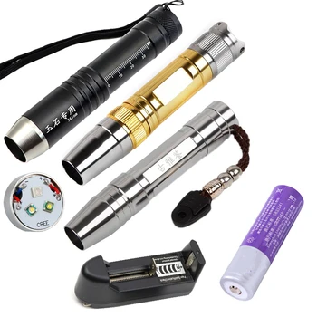 Ultra Violet 365nm 395nm UV White Yellow 3 LED Light Source triple Black Light Flashlight lamp with 18650 battery and charger
Ultra Violet 365nm 395nm UV White Yellow 3 LED Light Source triple Black Light Flashlight lamp with 18650 battery and charger