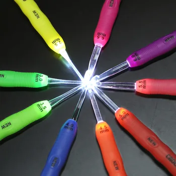 2 Designs 9Pcs/Set Led Crochet Hooks Light Knitting Needles Multicolour Plastic For Yarn Weave Handcraft Loom Sewing Tools
2 Designs 9Pcs/Set Led Crochet Hooks Light Knitting Needles Multicolour Plastic For Yarn Weave Handcraft Loom Sewing Tools