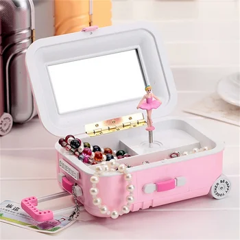 Cute Creative Dancing Girl Princess Luggage Jewelry Box Music Box Jewelry Earrings Necklace Storage Box Gift Make Up Organizer
Cute Creative Dancing Girl Princess Luggage Jewelry Box Music Box Jewelry Earrings Necklace Storage Box Gift Make Up Organizer