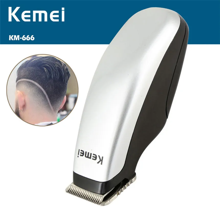 Image Kemei Newly Design Electric Hair Clipper Mini  Hair Trimmer Cutting Machine Beard Barber Razor For Men Style Tools  KM 666