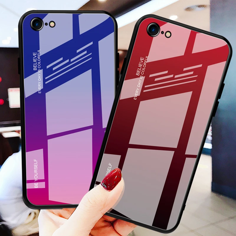 Case For Xiaomi Redmi Mi8 Mi9 Note 5 Plus 6A Gradient Tempered Glass Cell Phone Luxury Ultra thin Shockproof Back Cover Fundas
Case For Xiaomi Redmi Mi8 Mi9 Note 5 Plus 6A Gradient Tempered Glass Cell Phone Luxury Ultra thin Shockproof Back Cover Fundas