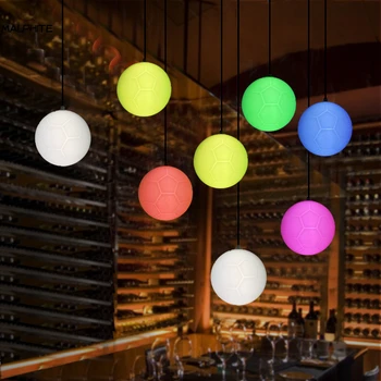 LED Colorful Remote Control Soccer Pendant Lights Nordic Cafe Decor Lighting Pendant Lamp Kitchen Fixtures Living Room Luminaire
LED Colorful Remote Control Soccer Pendant Lights Nordic Cafe Decor Lighting Pendant Lamp Kitchen Fixtures Living Room Luminaire