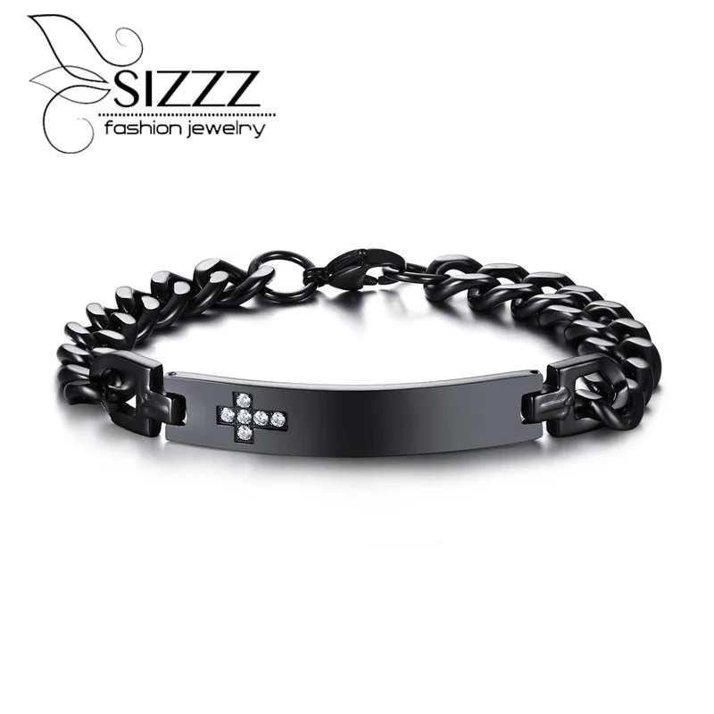SIZZZ 2018 New Fashion Black Color Titanium Steel Zircon Cross Bracelet&Bangles For Women
SIZZZ 2018 New Fashion Black Color Titanium Steel Zircon Cross Bracelet&Bangles For Women