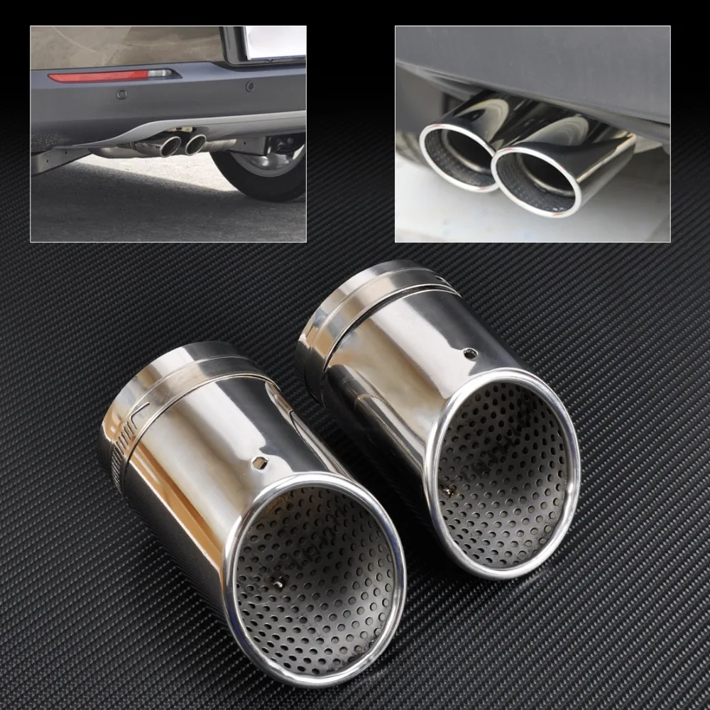 CHROME EXHAUST TAIL MUFFLER TIP PIPE For Audi A4L Q3 Q5 A5 A1 A3 A4 2012-2013